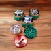 msw 50mm 3 piece herb grinder w/ acrylic skull themed top